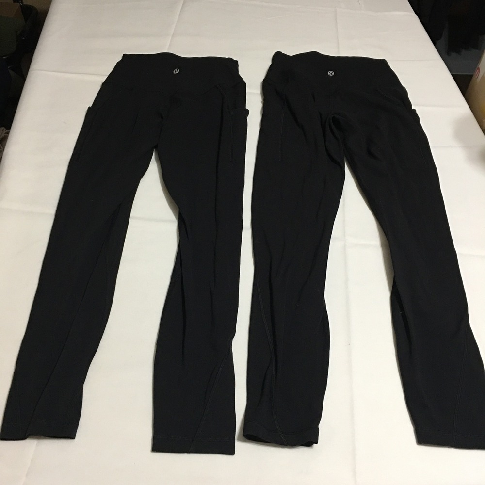 Lot of 4 Lululemon Align High Rise Leggings Women Sz 4 Black Wunder Under Tight - Picture 4 of 14